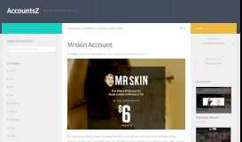 
							         Mrskin Account – AccountsZ								  
							    
