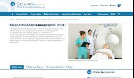 
							         MRT - Magnetresonanztomographie | Gesundheitsportal								  
							    