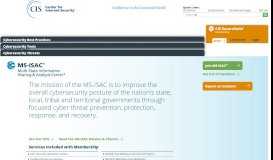 
							         MS-ISAC - Center for Internet Security								  
							    