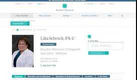 
							         Ms. Lika Schrock, PA-C - Physician Assistant - Beaufort, South Carolina								  
							    