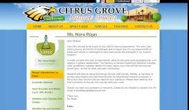 
							         Ms. Nora Rojas Science Teacher - Citrus Grove Middle School								  
							    