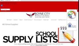 
							         MS School Supplies - Boyne City Middle School								  
							    