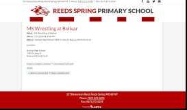 
							         MS Wrestling at Bolivar | Reeds Spring Primary School								  
							    