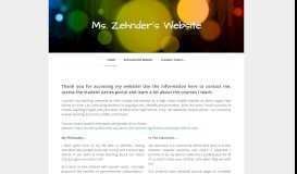 
							         Ms. Zehnder's Website - Google Sites								  
							    