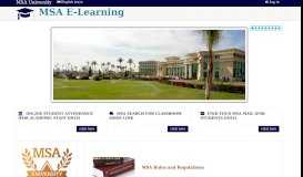 
							         MSA E-Learning								  
							    