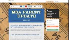 
							         MSA Parent Update | Smore Newsletters for Education								  
							    