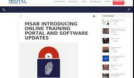 
							         MSAB Introducing Online Training Portal and Software Updates ...								  
							    