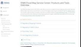 
							         MSC Products and Tools - FEMA Flood Maps - FEMA.gov								  
							    