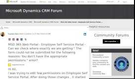 
							         MSD 365 Web Portal - Employee Self Service Portal - Can we check ...								  
							    