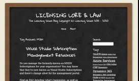 
							         MSDN Archives - Licensing Lore & Law - Licensing School								  
							    
