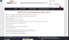 
							         MSEB HCL Group Mediclaim Policy 2015 – :: Maharashtra ...								  
							    