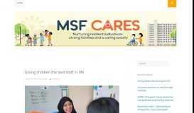 
							         MSF Cares – Building a caring society								  
							    