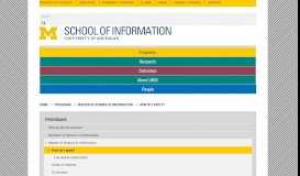 
							         MSI admissions | University of Michigan School of Information								  
							    