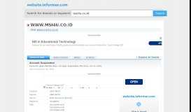 
							         msi4u.co.id at Website Informer. MSI. Visit MSI 4u.								  
							    