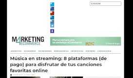 
							         Música en streaming: 8 plataformas (de pago) para disfrutar de tus ...								  
							    