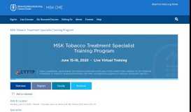 
							         MSK Tobacco Treatment Specialist Training Program ...								  
							    