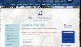 
							         MSM Student Forms - Mount Saint Mary's								  
							    