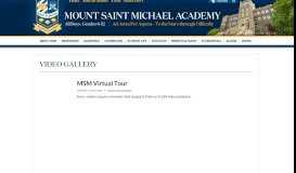 
							         MSM Virtual Tour - Mount Saint Michael Academy								  
							    