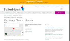 
							         MSMG Cardiology - Lebanon | Ballad Health								  
							    