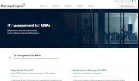 
							         MSP Solutions | MSP Software Integration - ManageEngine								  
							    