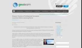 
							         MSPS Launches Online Learning Portal |GeoLearn								  
							    