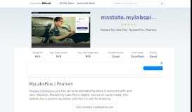 
							         Msstate.mylabsplus.com website. MyLabsPlus | Pearson.								  
							    