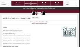 
							         MSU Athletic Ticket Office - Student Tickets - Mississippi State								  
							    