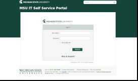 
							         MSU IT Self Service Portal - Michigan State University								  
							    