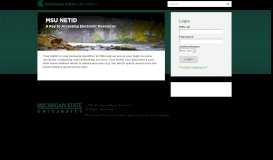 
							         MSU NetID | Michigan State University - Login - MSU Net Authentication								  
							    