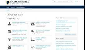 
							         MSU Support Site - Murray State University								  
							    