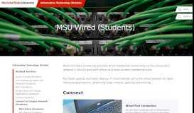 
							         MSU Wired (Students) - Montclair State University								  
							    