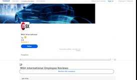 
							         MSX International Employee Reviews - Indeed								  
							    
