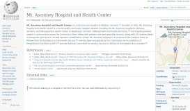 
							         Mt. Ascutney Hospital and Health Center - Wikipedia								  
							    