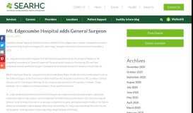 
							         Mt. Edgecumbe Hospital adds General Surgeon | SEARHC								  
							    