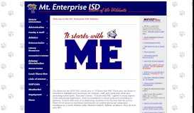 
							         Mt. Enterprise ISD - Home of the Wildcats								  
							    