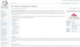 
							         Mt. Hood Community College - Wikipedia								  
							    