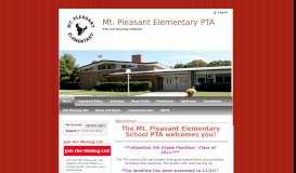 
							         Mt. Pleasant Elementary PTA - Home								  
							    