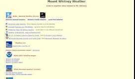 
							         Mt Whitney Weather - WhitneyZone								  
							    