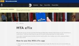 
							         MTA eTix® | MTA								  
							    