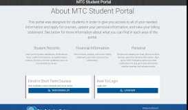 
							         MTC Student Portal - Metro Technology Centers								  
							    