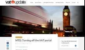 
							         MTD: Turning off the VAT portal - VATupdate								  
							    