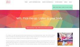 
							         MTL Pick-me-up: Listen to your body - More to Love Yoga®								  
							    