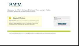 
							         MTM Service Management Portal Login								  
							    
