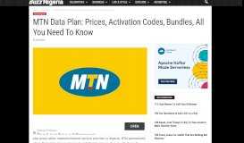 
							         MTN Data Plan 2019, Codes, Android, Monthly, Daily, Weekend Bundles								  
							    