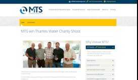 
							         MTS win Thames Water Charity Shoot - MTS Cleansing Services								  
							    