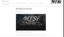 
							         MTSI Flight Test: Data Links – Modern Technology Solutions, Inc.								  
							    