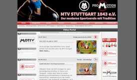 
							         MTV Stuttgart 1843 eV » Service » Video-Portal								  
							    