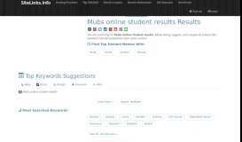 
							         Mubs online student results Results For Websites Listing - SiteLinks.Info								  
							    