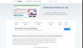 
							         Mubsep.mubs.ac.ug website. Makerere University Business School E ...								  
							    