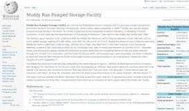 
							         Muddy Run Pumped Storage Facility - Wikipedia								  
							    